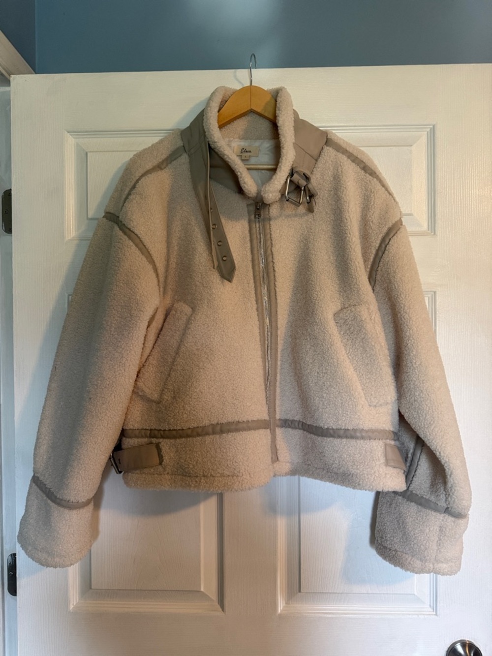 Elan Cream Aspen Sherpa Zip Jacket